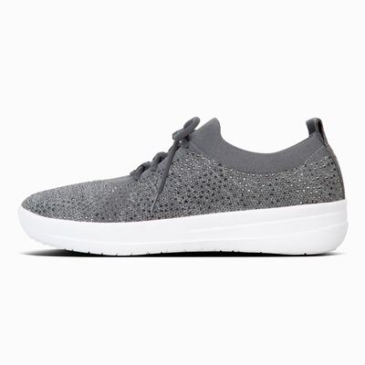 Fitflop F-Sporty Überknit Crystal - Sneaker Damen - Grau (AIC985712)